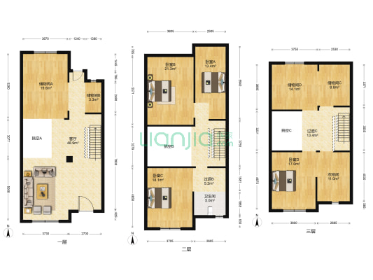 朗达壹号院 4室1厅1卫 268平方