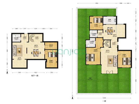 紫檀苑 4室4厅3卫 127平方