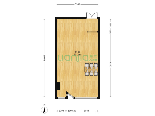 富力中心 1室0厅0卫 82平方