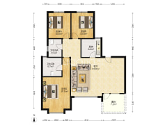 鸿坤洋房三居室   电梯入户  全明格局   满二年-涿州鸿坤理想湾北区户型图