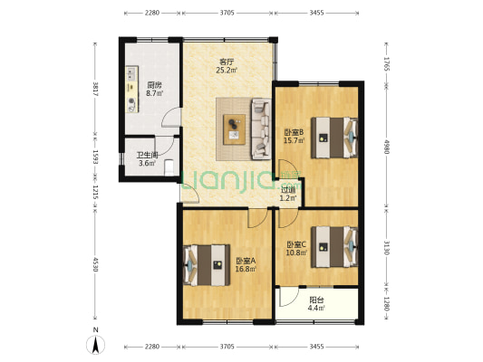 圣谕亭巷142号 3室1厅1卫 111平方