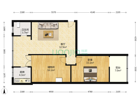 长顺上街251 1室1厅1卫 76平方