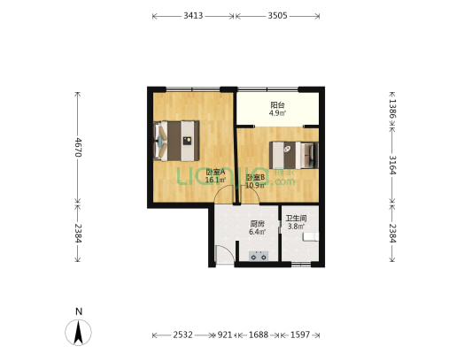 长新大楼 2室0厅1卫 60平方