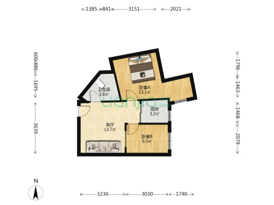 简约的生活从房子这里开始吧-户型图