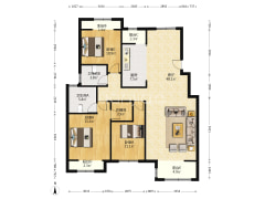 涿州电梯洋房社区，一梯两户，矮层洋房，阔绰大户..-涿州香邑溪谷户型图