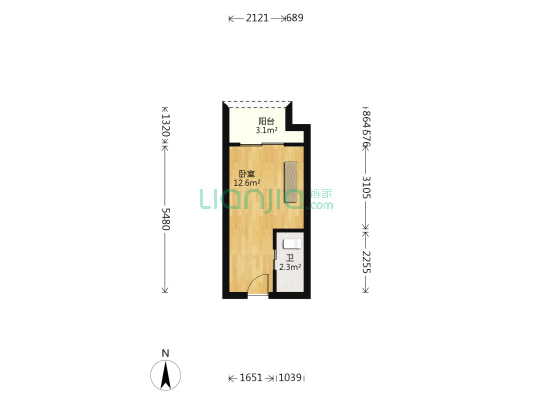 御秀名门 1室0厅1卫 29平方