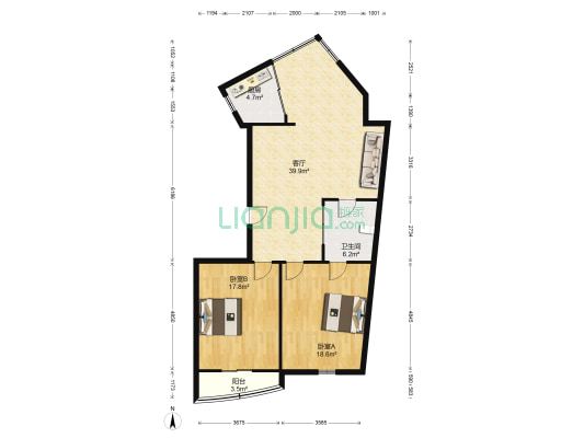 盛泽太古广场鹰翔商厦 2室1厅1卫 100平方