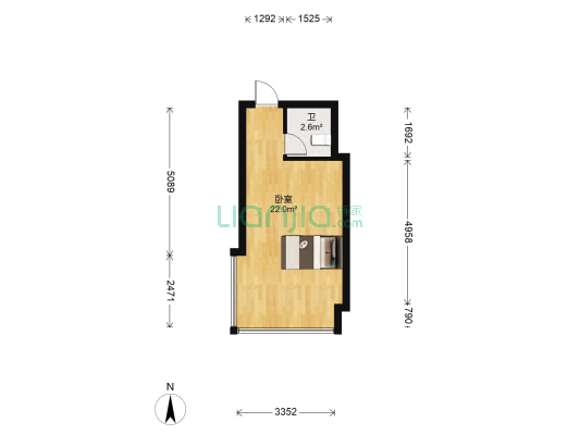 建设局家属院 1室0厅1卫 111平方