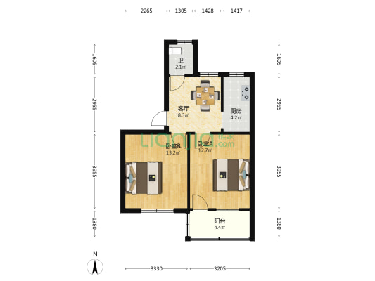 人民路74号（萧山市区） 2室1厅1卫 55平方