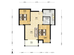 金品时代 2室1厅 南-涿州金品时代户型图