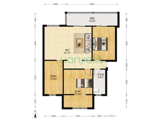 沙子堰东巷5号 3室1厅1卫 95平方