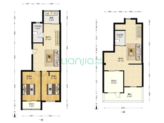 万宝家园（向阳街西四巷） 2室2厅2卫 77平方