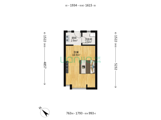 中海怡翠山庄二期 1室0厅1卫 40平方
