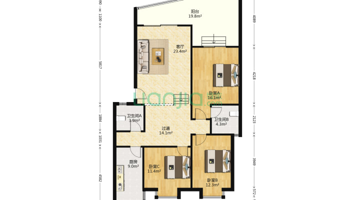 星光大道A区二手房实景图