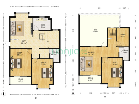 双河苑 4室1厅2卫 185平方