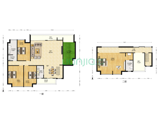 湖光山色二期 4室1厅3卫 292平方