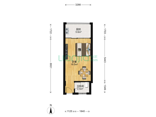 丽苑人家 1室0厅1卫 33平方