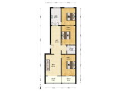 东大街板楼社区南北通透两居室精装修好地段 公摊小-涿州怡安小区二期户型图