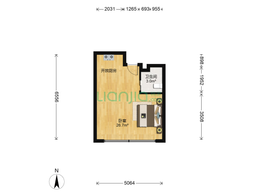 经典生活 1室0厅1卫 47平方