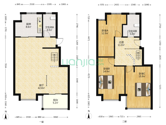 碧桂园良樾 3室1厅2卫 139平方