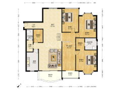 住家精装 ，户型通透带大阳台，高层视野好-重庆鑫泰大厦户型图