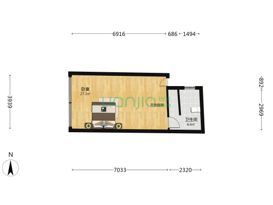 十三甫路 1室0厅1卫 93平方