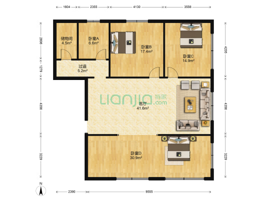 糖坊街77号院 4室1厅0卫 315平方