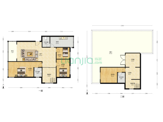 自来水公司宿舍 4室1厅3卫 154平方