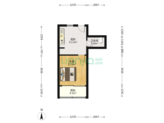 泰南路115号 1室0厅1卫 35平方