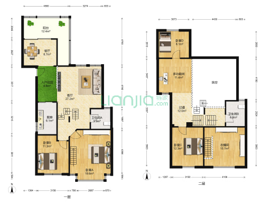 金龙国际花园 5室2厅2卫 92平方