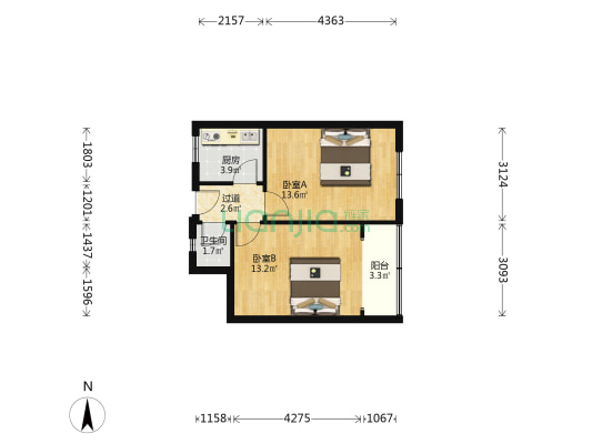 宣化路40号 2室0厅1卫 50平方