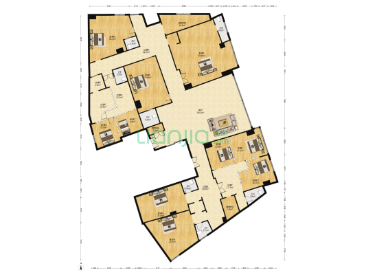 方方大厦 10室1厅7卫 625平方