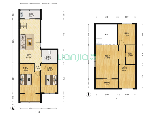 建业南街 2室1厅1卫 129平方
