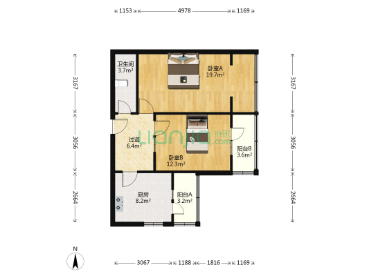 修竹街 2室0厅1卫 78平方