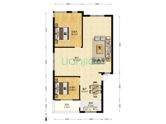 三清山西大道10号 2室2厅0卫 157平方