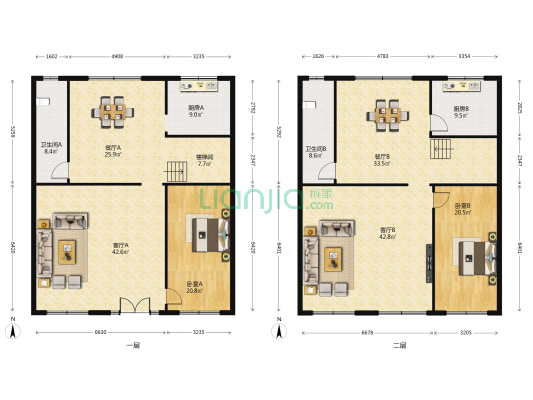 恒州北街 2室4厅2卫 428平方