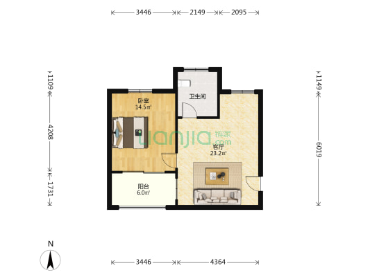 太湖香榭度假村 1室1厅1卫 88平方