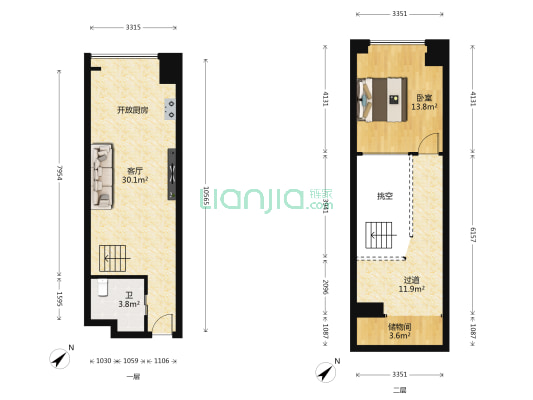 龙光·尚街 1室1厅1卫 47平方