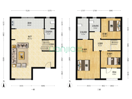 顺城万科海潮云起一期 3室1厅3卫 142平方