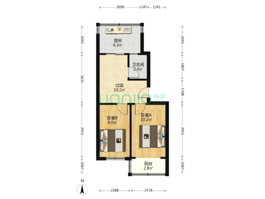 伏牛路132号 2室0厅1卫 49平方