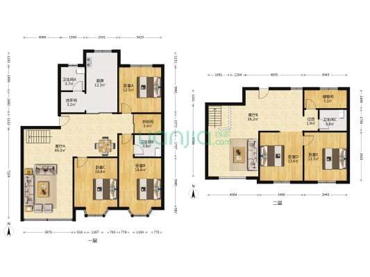 密山路30弄 5室2厅4卫 203平方