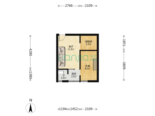 育才三巷 1室1厅1卫 33平方