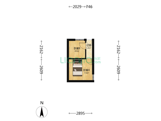 东大院8号 2室0厅0卫 14平方
