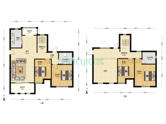 逸阳郡 4室1厅2卫 162平方