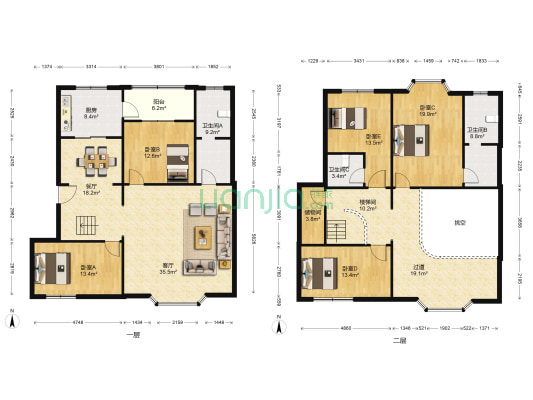 怡湖芳邻 5室2厅3卫 214平方
