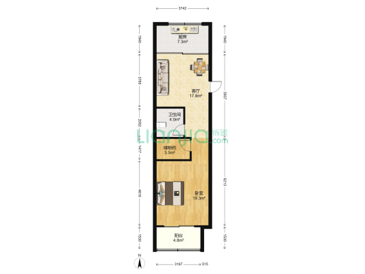 大都国际名苑 1室1厅1卫 79平方