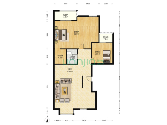 福泉小区 2室1厅1卫 145平方