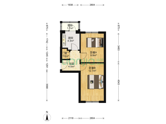 光复路小区 2室0厅0卫 48平方