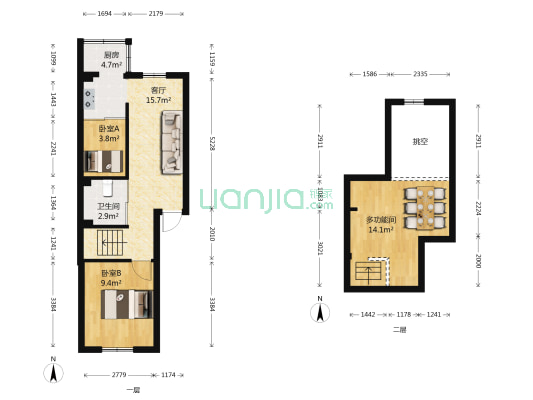 华泰世纪新城二期B区 3室1厅1卫 51平方