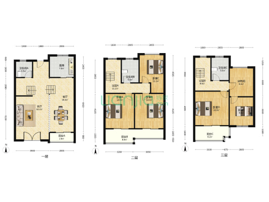 永丰苑 5室2厅3卫 226平方